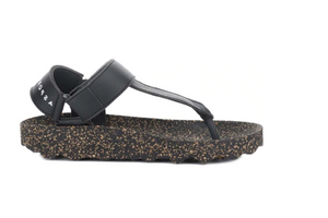 Asportuguesas "FIZZ" Black sandal with toe post