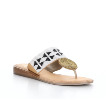 Bos & Co "Judy" Sandal Black and White