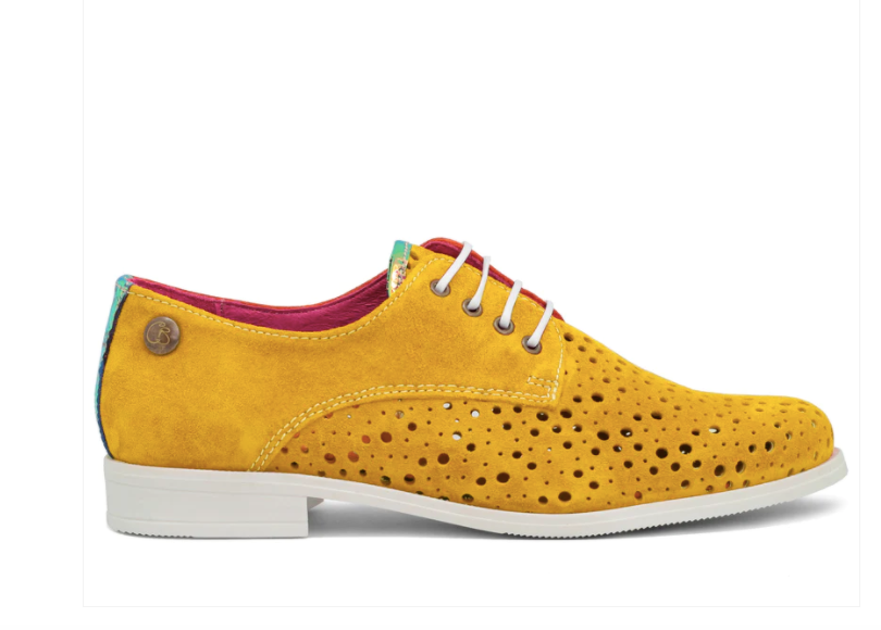 Chanii B "Cordon" Yellow lace up with perf