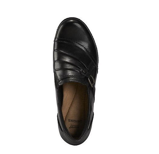 Earth Origins "Mavis" Black elastisized slip on shoe