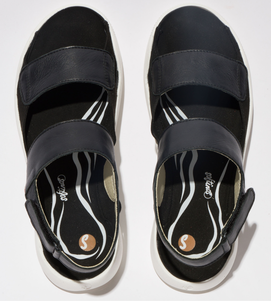 Softinos "Weal" Black - Leather Sandal