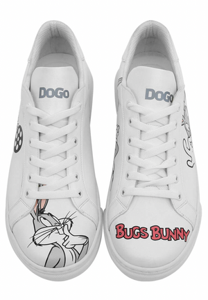 DOGO "Ace" What's up Bugs" White Sneaker