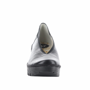 Fly London "Yoza" Black - Slip-on Wedge