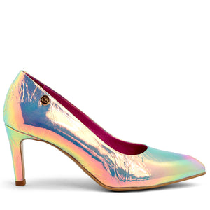 Chanii B "Ziggy" Pink Foil High Heel Shoe