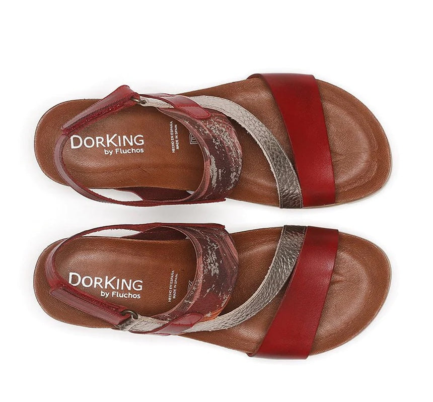 Dorking "D8786" Red - Wedge Sandal