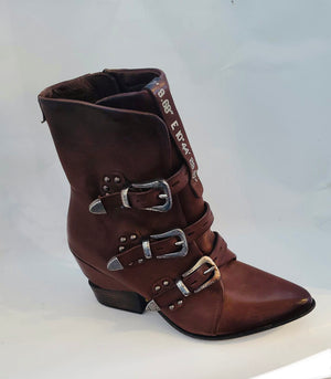 AS98 Brown buckle boot