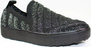 Bernie Mev "Emma" Black/Pewter - Slip-on Sneaker