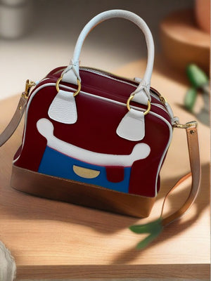 Chanii B "Happy" Emoji Bag - Red/Blue