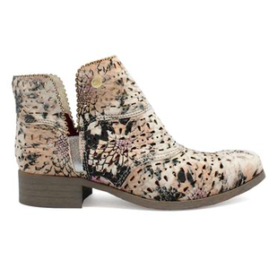 Chanii B "Radial" Peach/Floral Ankle Boot