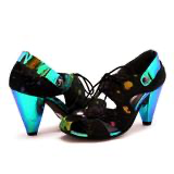 Chanii B "Coco" Black/Rainbow Unicorn Shoe