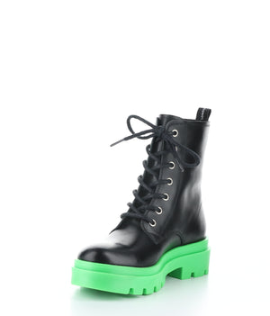 Fly London "Jacy" Black/Green Millitary Boot