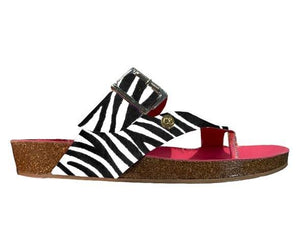 Chanii B "Je Suis" Zebra Print Sandal