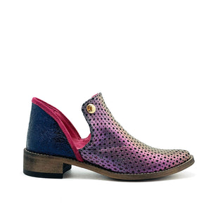 Chanii B "Zippette" Iridescent Cranberry - Short Boot