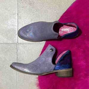 Chanii B - "Zippette" Lilac Shimmer - Ankle Boot